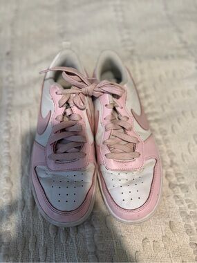Nike Pink & White Low-Top Sneakers
